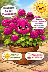 отглеждане на Гомфрена – илюстрация